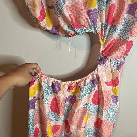 NWT America & Beyond Cotton Candy One Shoulder Dress - Picture 4 of 6